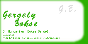 gergely bokse business card